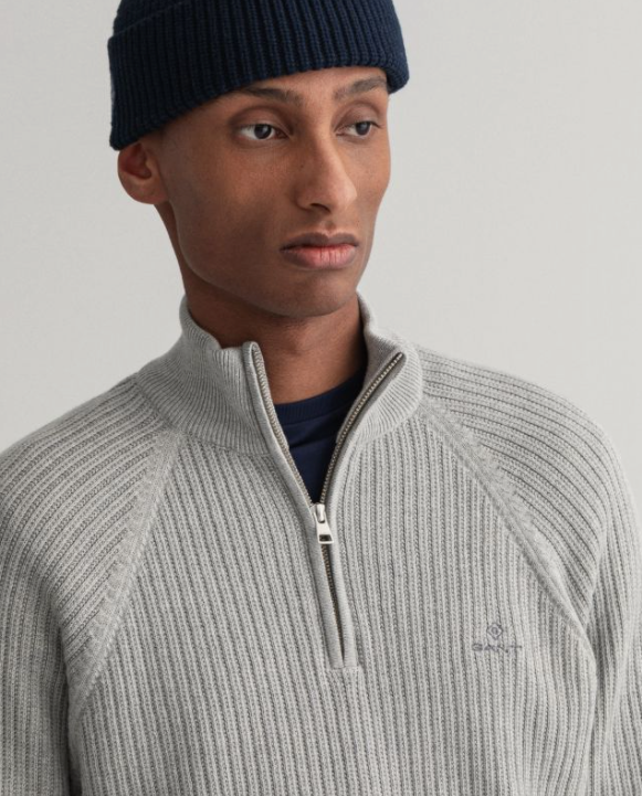 Cotton Texture Halfzip-Genser-Gant-Aandahls