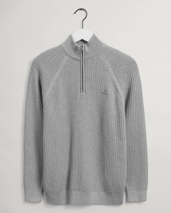Cotton Texture Halfzip-Genser-Gant-Aandahls