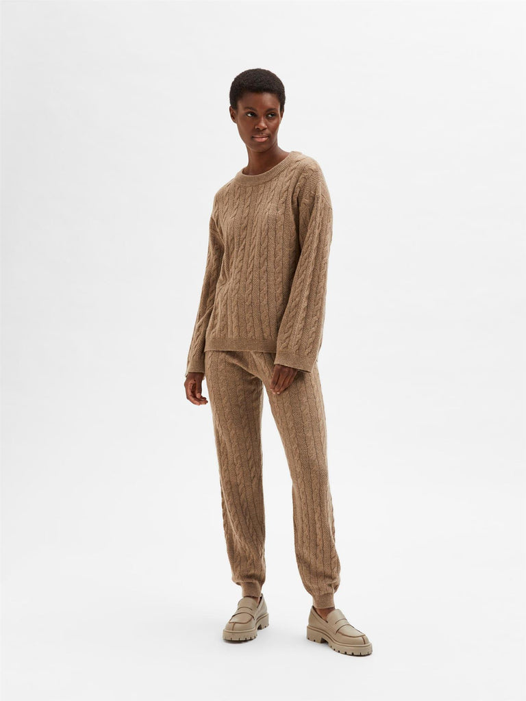 Fansley cable knit pant-Bukser-Selected Femme-Aandahls