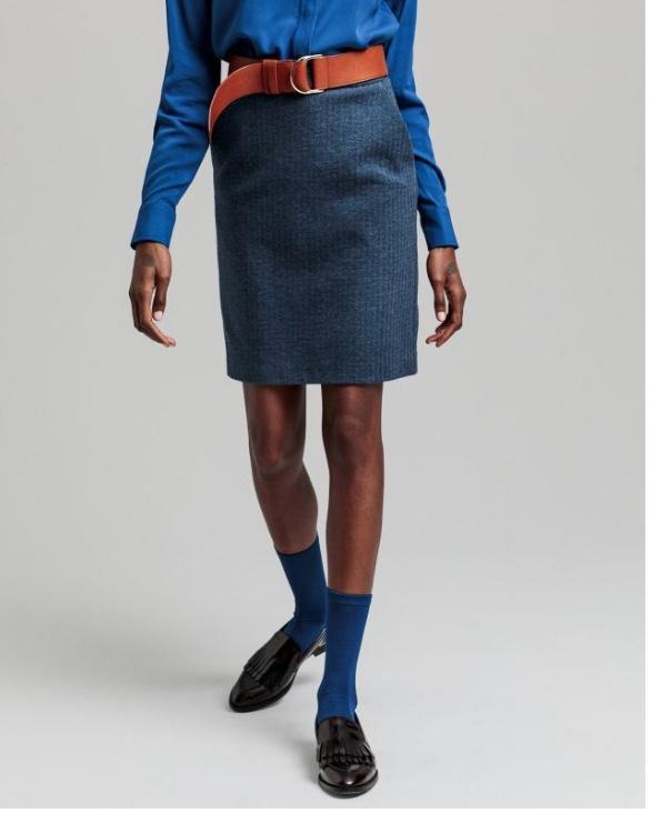 Herringbone jersey skirt-Gant-Aandahls