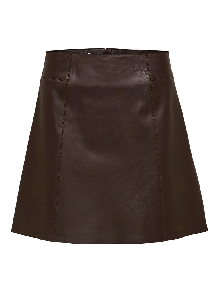 Ibi Leather Skirt-Skjørt-Selected Femme-Aandahls