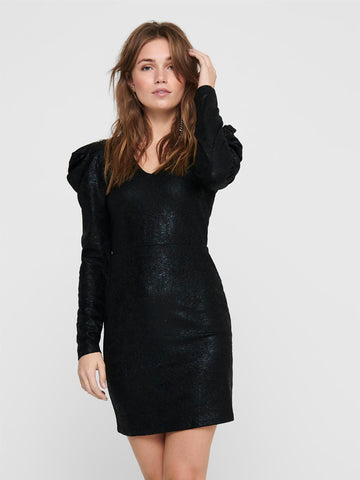 Missy LS puff sleeve dress-Kjole-Jacqueline de Yong-Aandahls