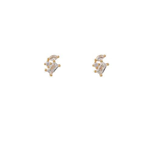 Mixed Stone Cluster Stud Earrings-Smykker-Orelia-Aandahls