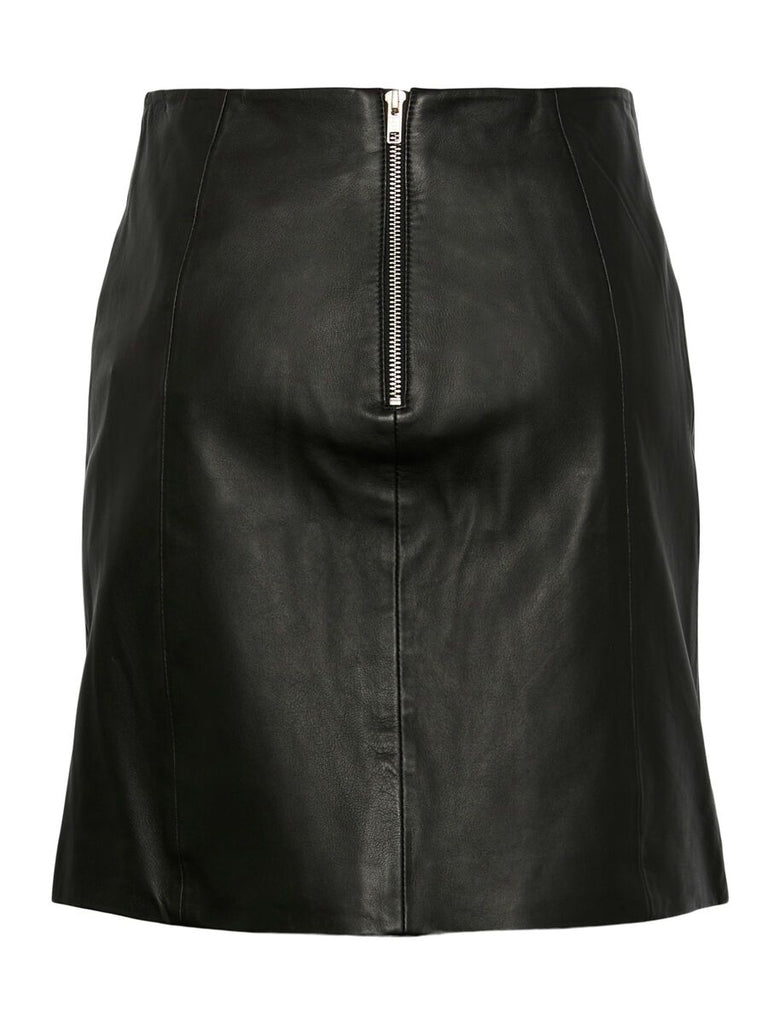 Niro HW Short Leather Skirt-Skjørt-Y.A.S-Aandahls