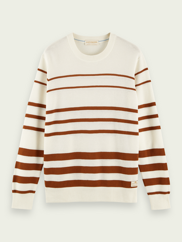 Organic cotton crew neck sweater-Genser-Scotch & Soda-Aandahls