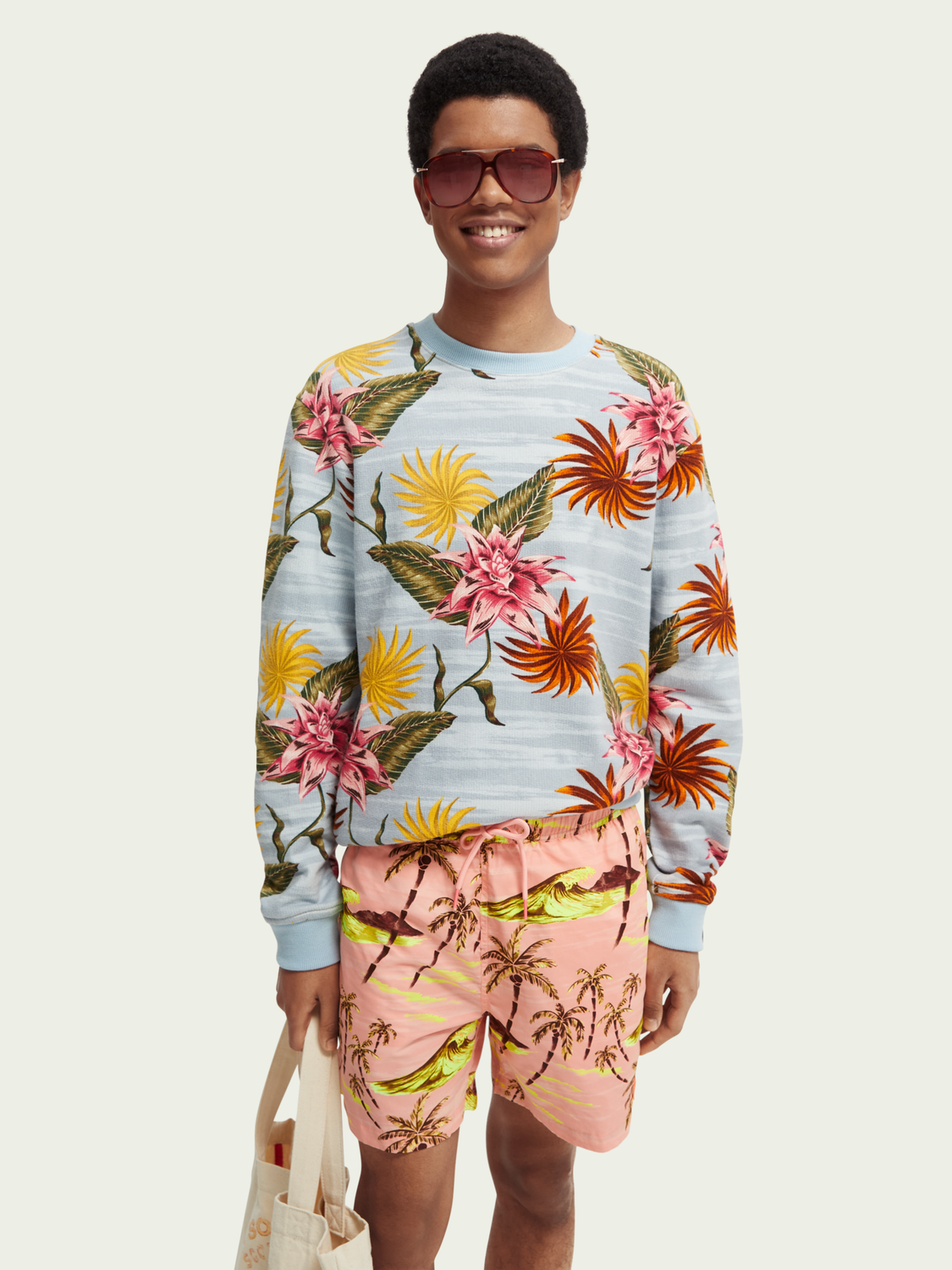 Printed Felpa Crewneck Sweatshirt-Genser-Scotch & Soda-Aandahls