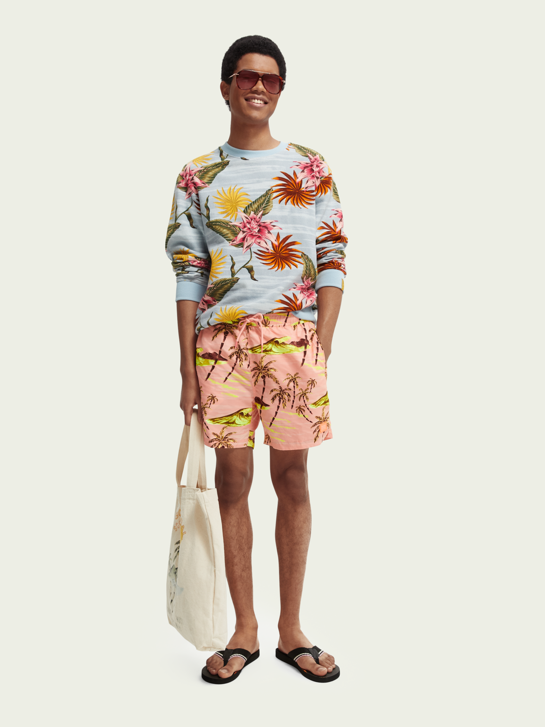 Printed Felpa Crewneck Sweatshirt-Genser-Scotch & Soda-Aandahls