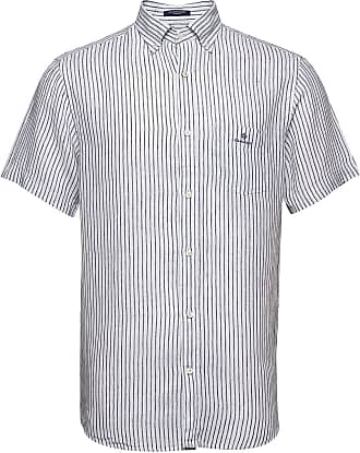 REG Stripe Linen SS BD-Skjorte-Gant-Aandahls
