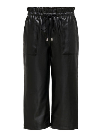 Smyrna cropped faux leather pants-Jacqueline de Yong-Aandahls