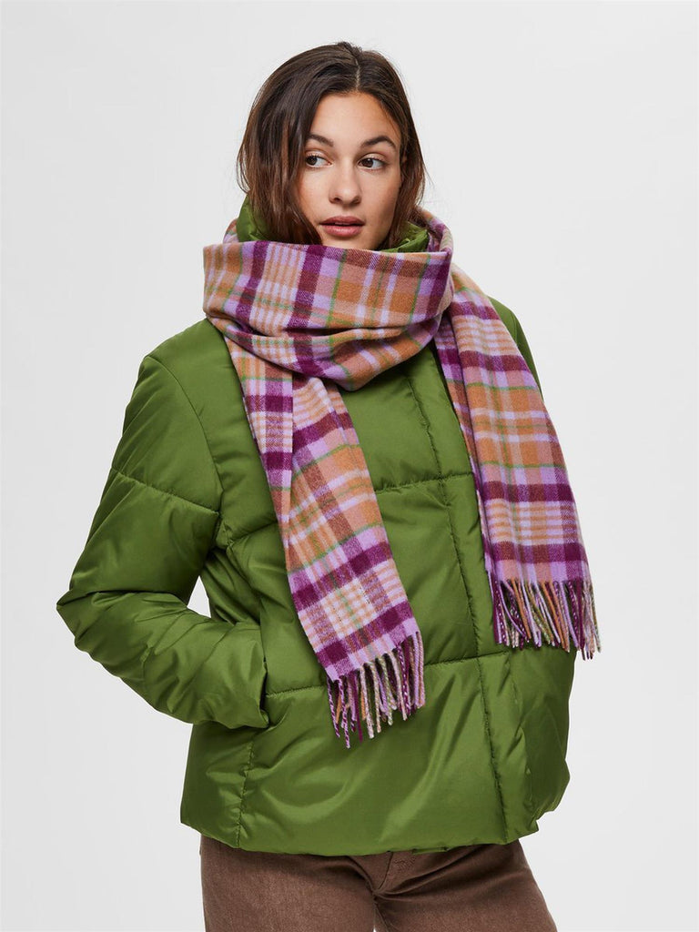 Time wool check scarf-Selected Femme-Aandahls