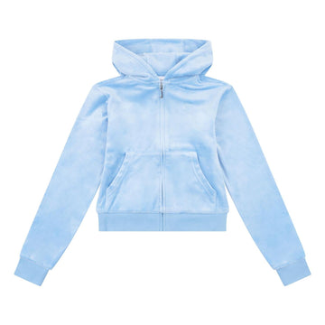 Tonal velour zip hoodie-Jakke-Juicy Couture-Aandahls