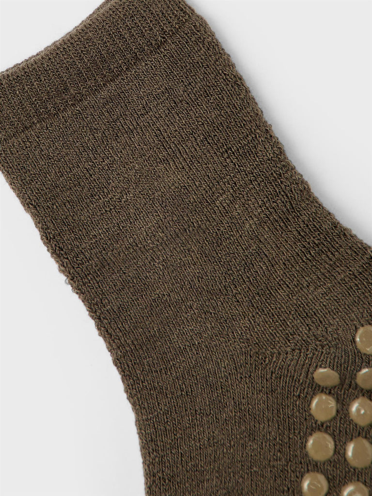 Waksi Wool Terry Sock W/non skid-Ullklær barn-Name it-Aandahls