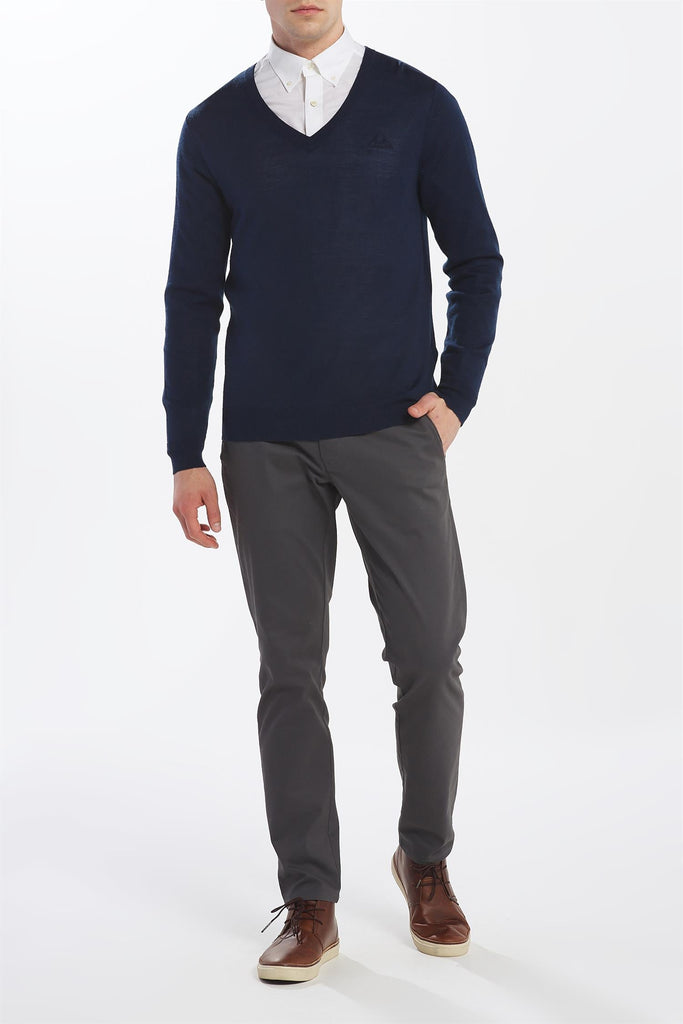 Washable merino v-neck-Genser-Gant-Aandahls