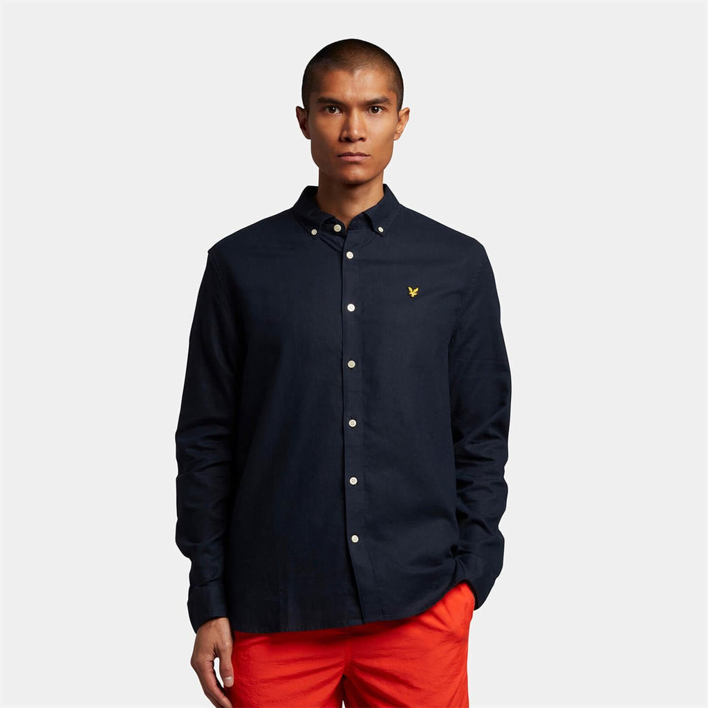 cotton linen shirt-Skjorte-Lyle & Scott-Aandahls